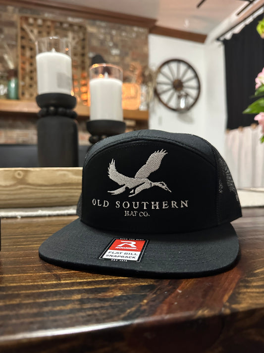 OSHC Duck Hunters Hat - Black 7 Panel